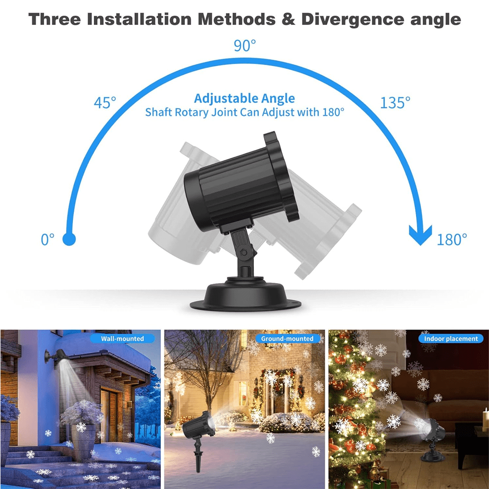 Outdoor Christmas Snowflake Projection Light