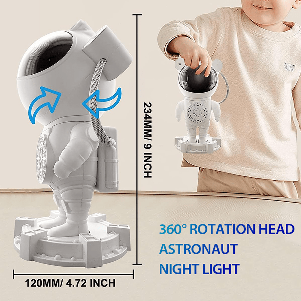 Remote Controlled Astronaut Galaxy Projector with Built-In Bluetooth Speaker