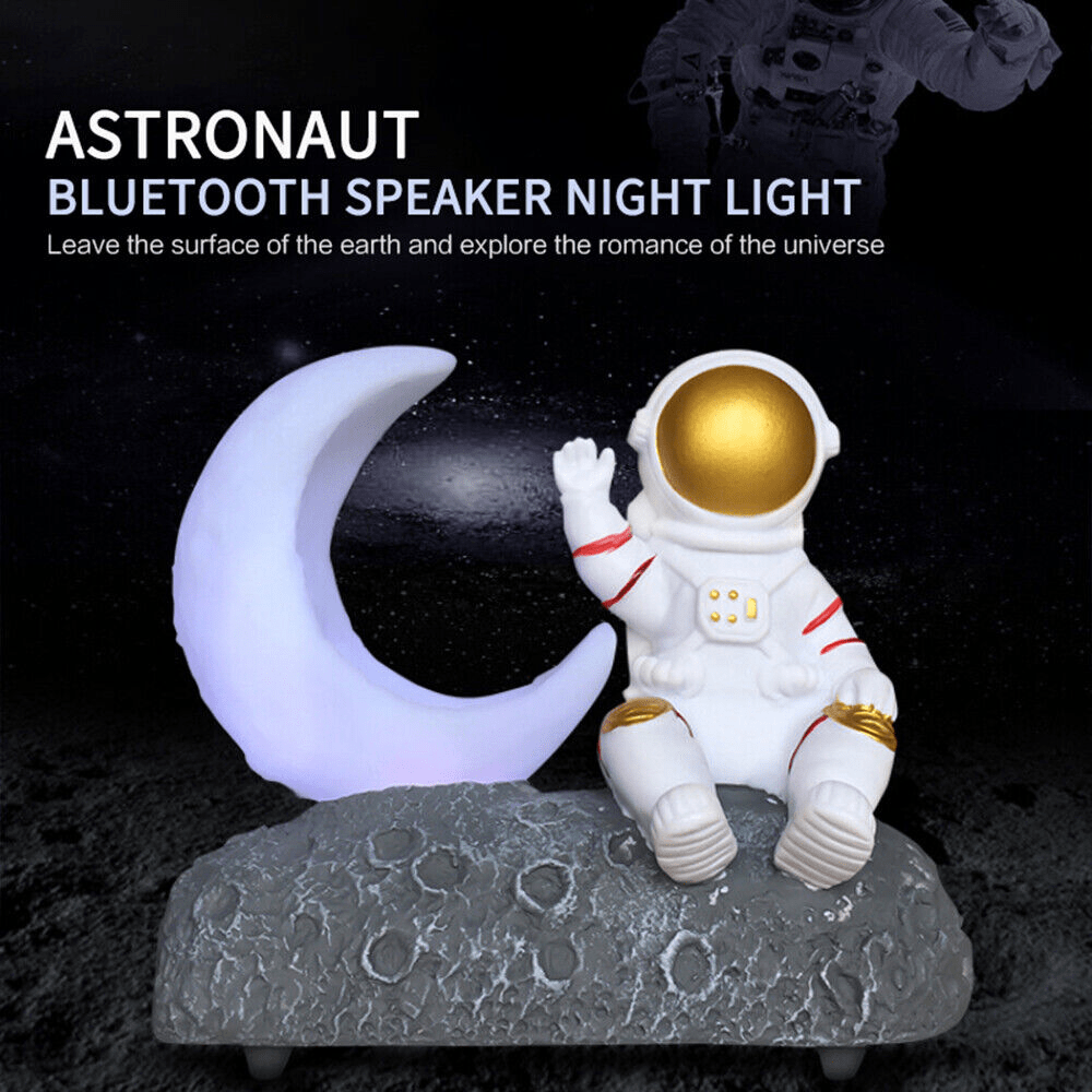 Astronaut Wireless Speaker with LED Luminous Moon