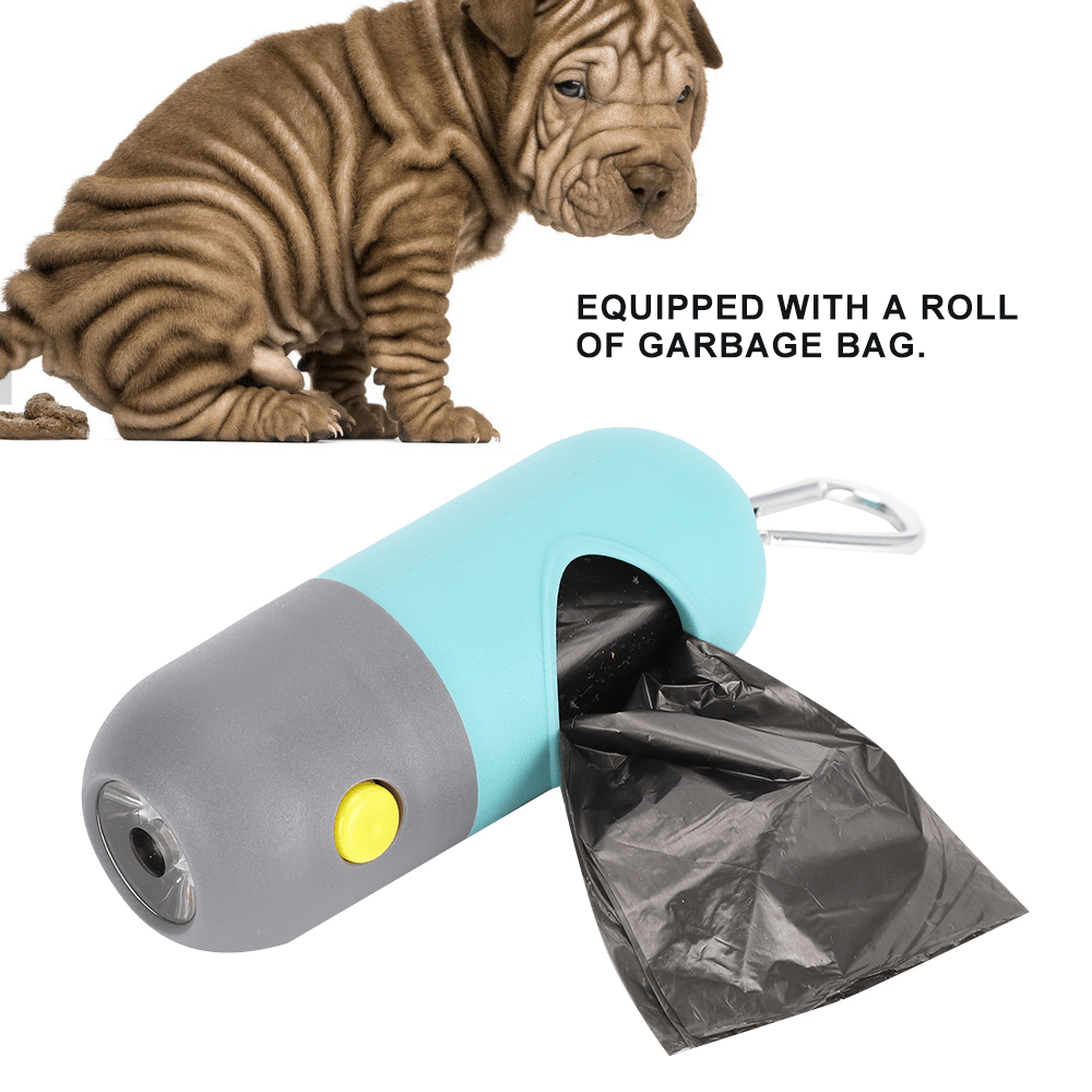 4 Pack Pet Waste Bag Dispenser with Built-in Flashlight