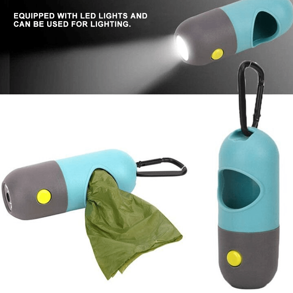4 Pack Pet Waste Bag Dispenser with Built-in Flashlight
