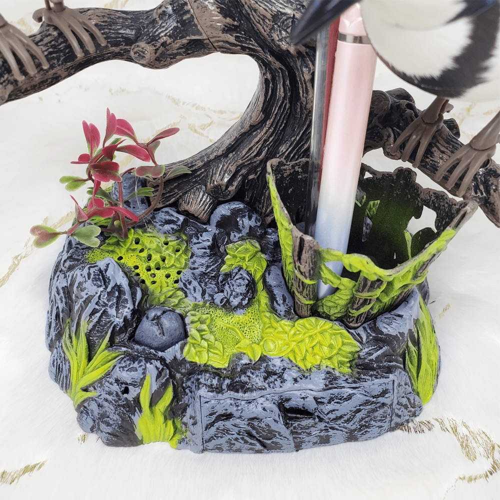 Dynamoelectric Singing Chirping Bird with Pen Holder