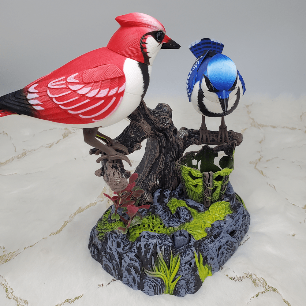Dynamoelectric Singing Chirping Bird with Pen Holder