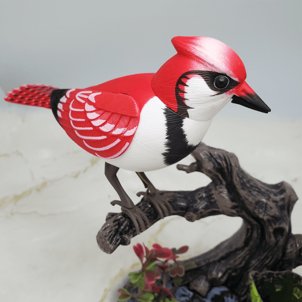 Dynamoelectric Chirping Bird with Pen Holder