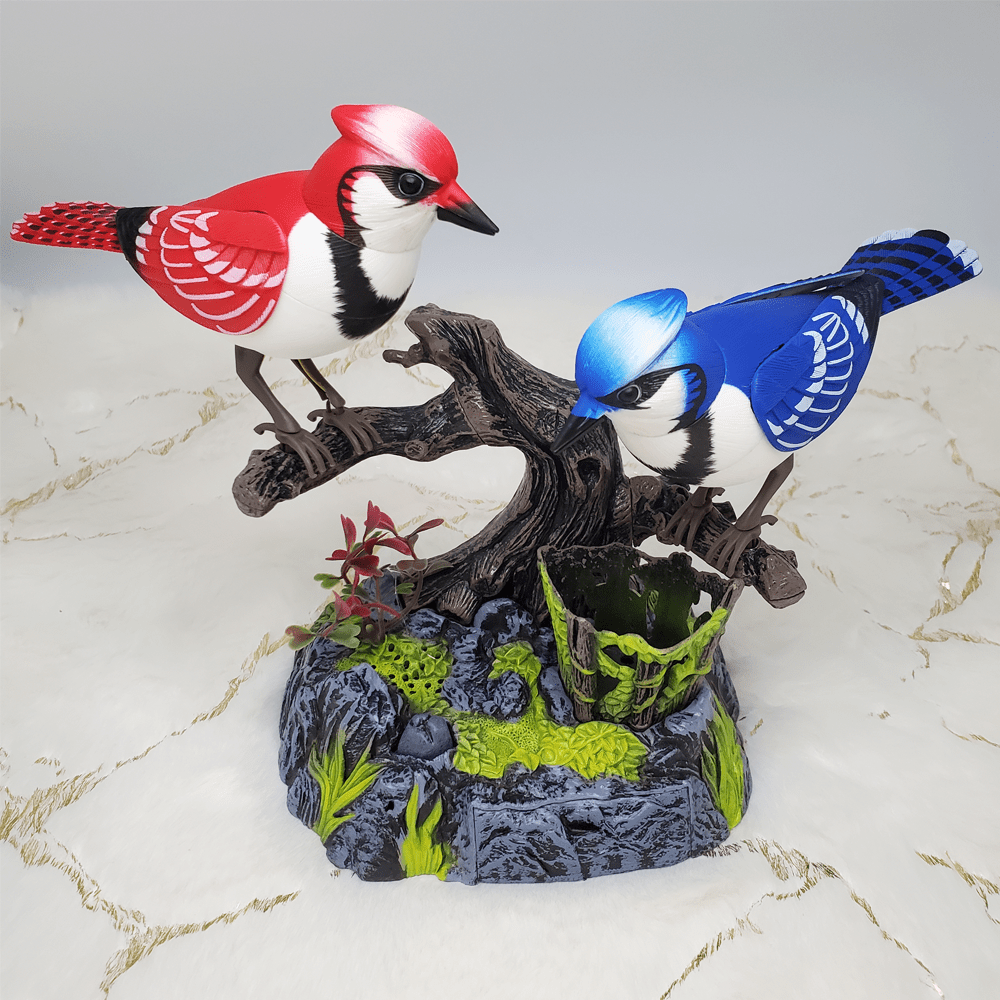 Dynamoelectric Chirping Bird with Pen Holder