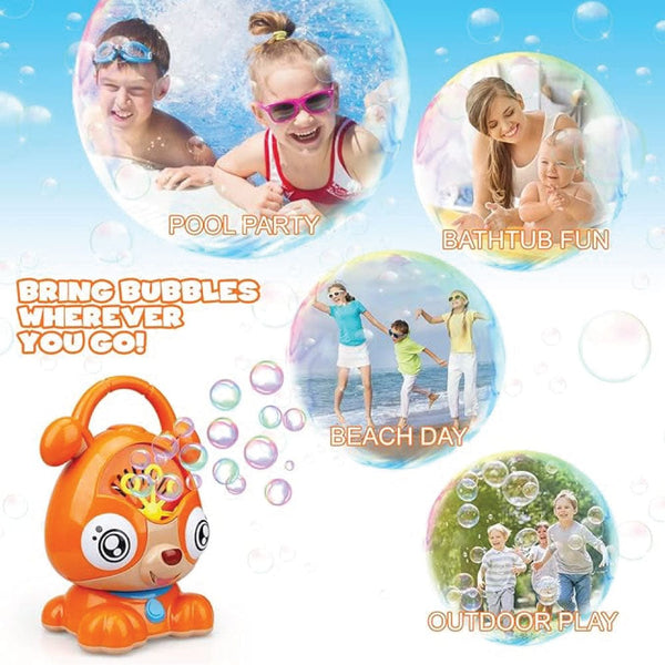 Puppy Bubble Machine for Kids Automatic Bubble Blower with Music & Lights Outdoor Toy