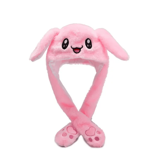 Light-Up Cartoon Plush Ear Moving Bunny Hats