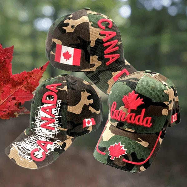 Limited Edition Camo Valiant Maple Leaf Stitched & Embroidered Baseball Cap