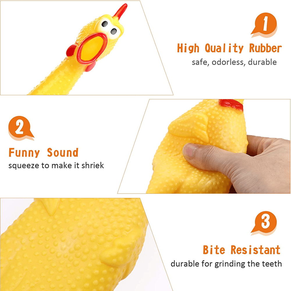 3 Pack Screeching Chicken Toys