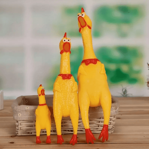 3 Pack Screeching Chicken Toys