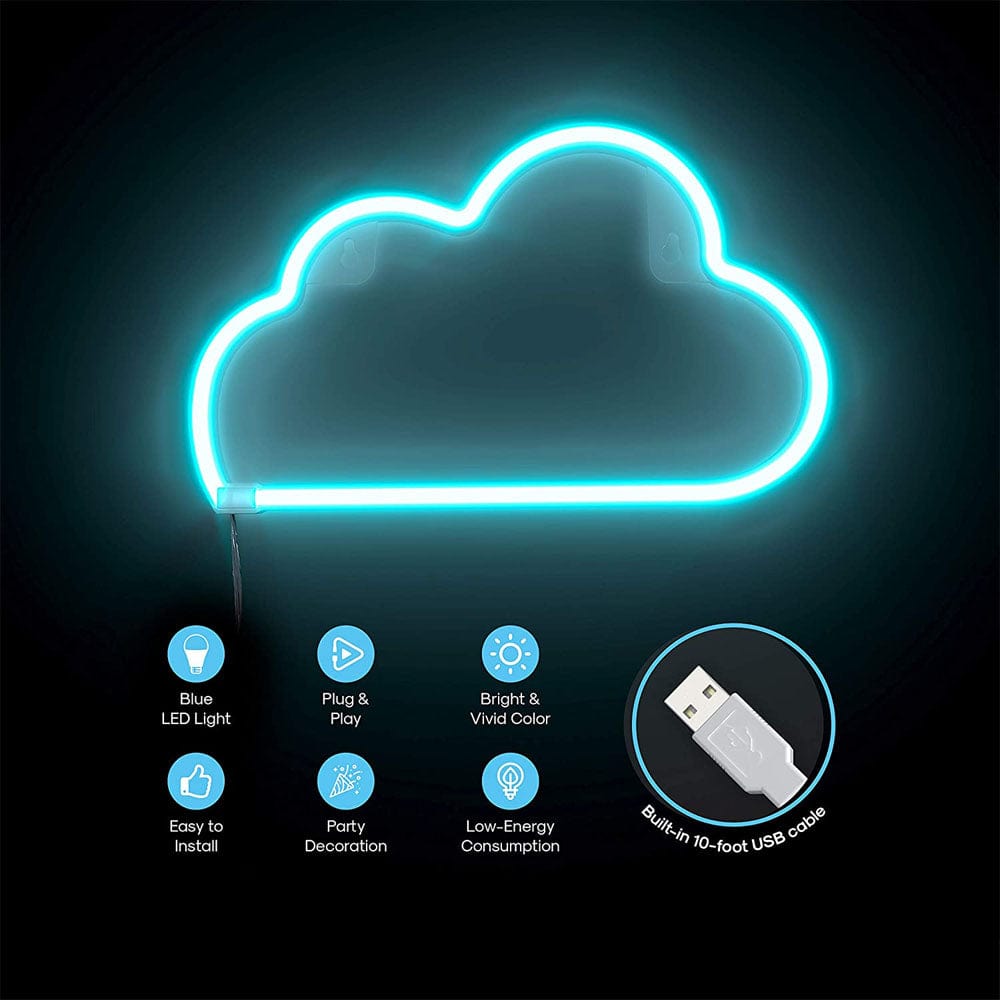 Blue Cloud Neon LED Wall Light