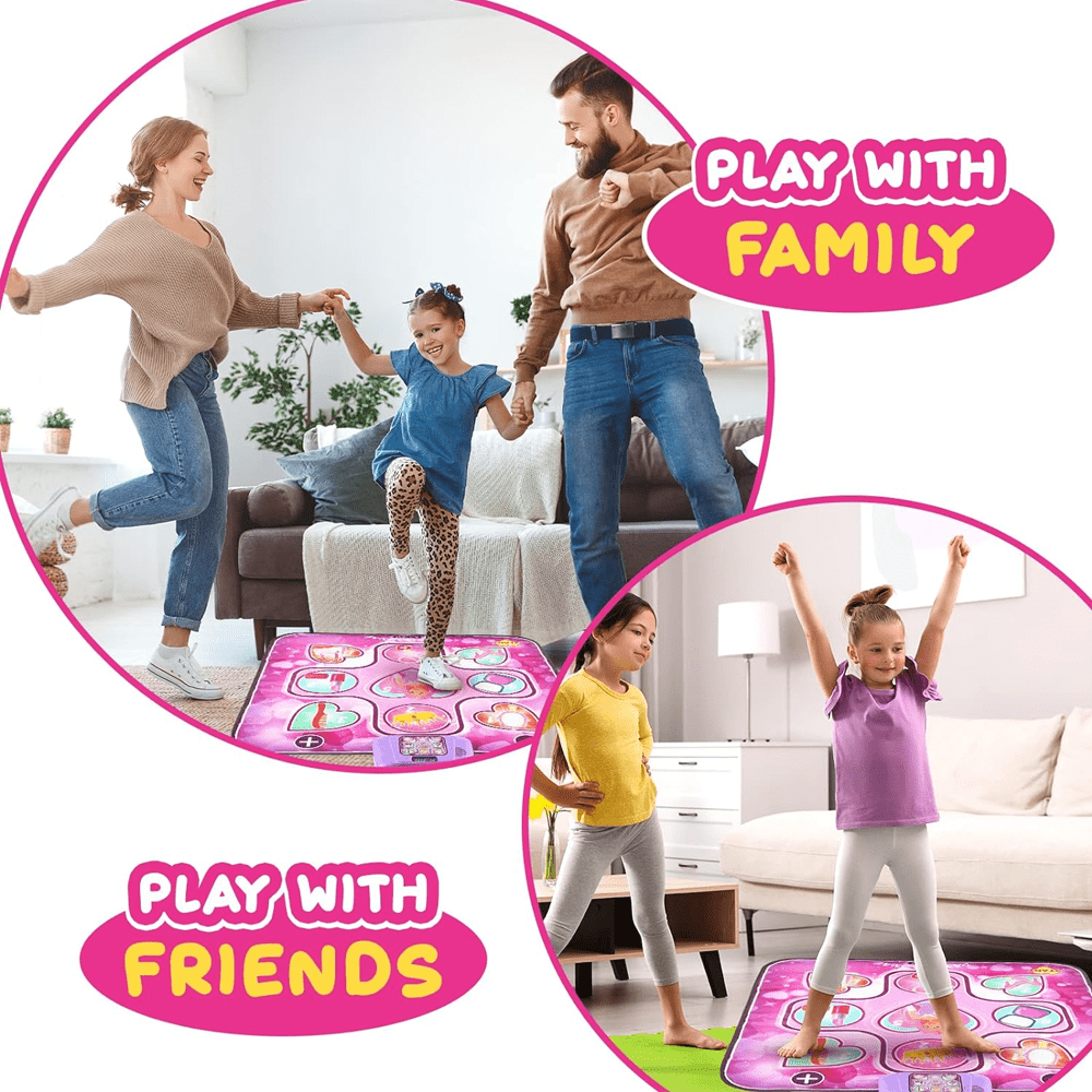 Light Up Musical Dance Mat For Kids 3-12 Years Old with 6 Game Modes
