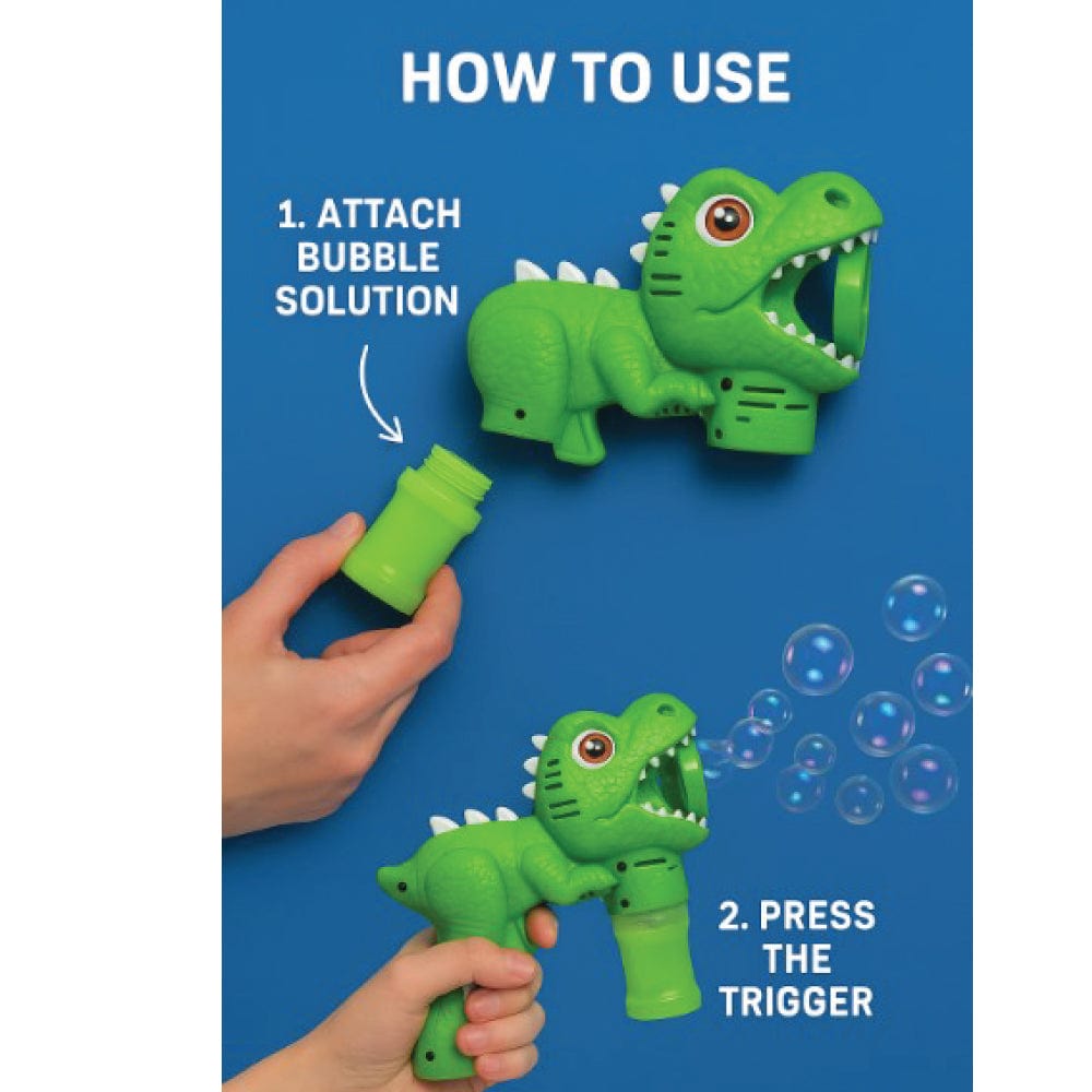 2PCS 10 Holes Small Dinosaur Bubble Gun , Children Automatic Bubble  toys,  toys for Boys and Girls  Gifts