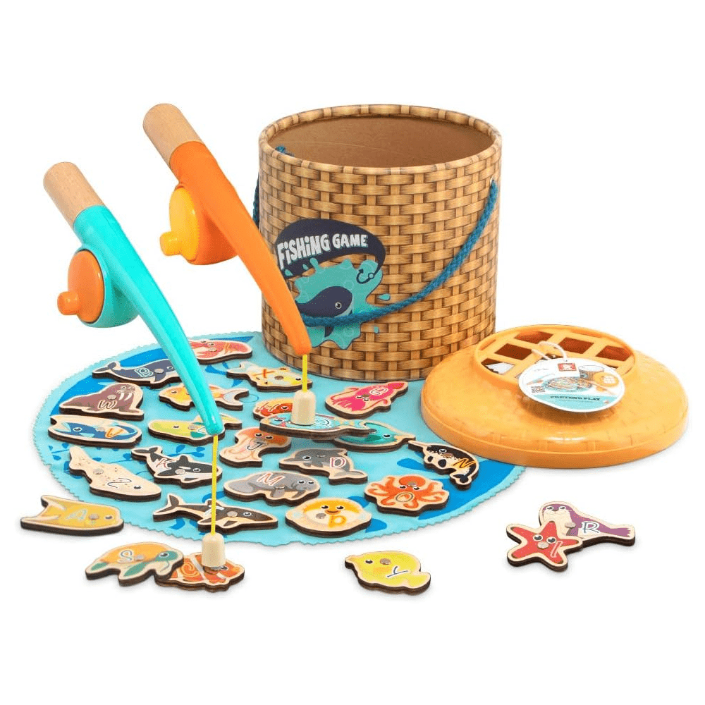 30 PIECES EDUCATIONAL MAGNETIC ALPHABET FISHING GAME FOR TODDLERS