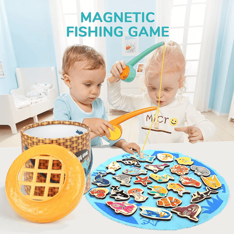 30 PIECES EDUCATIONAL MAGNETIC ALPHABET FISHING GAME FOR TODDLERS