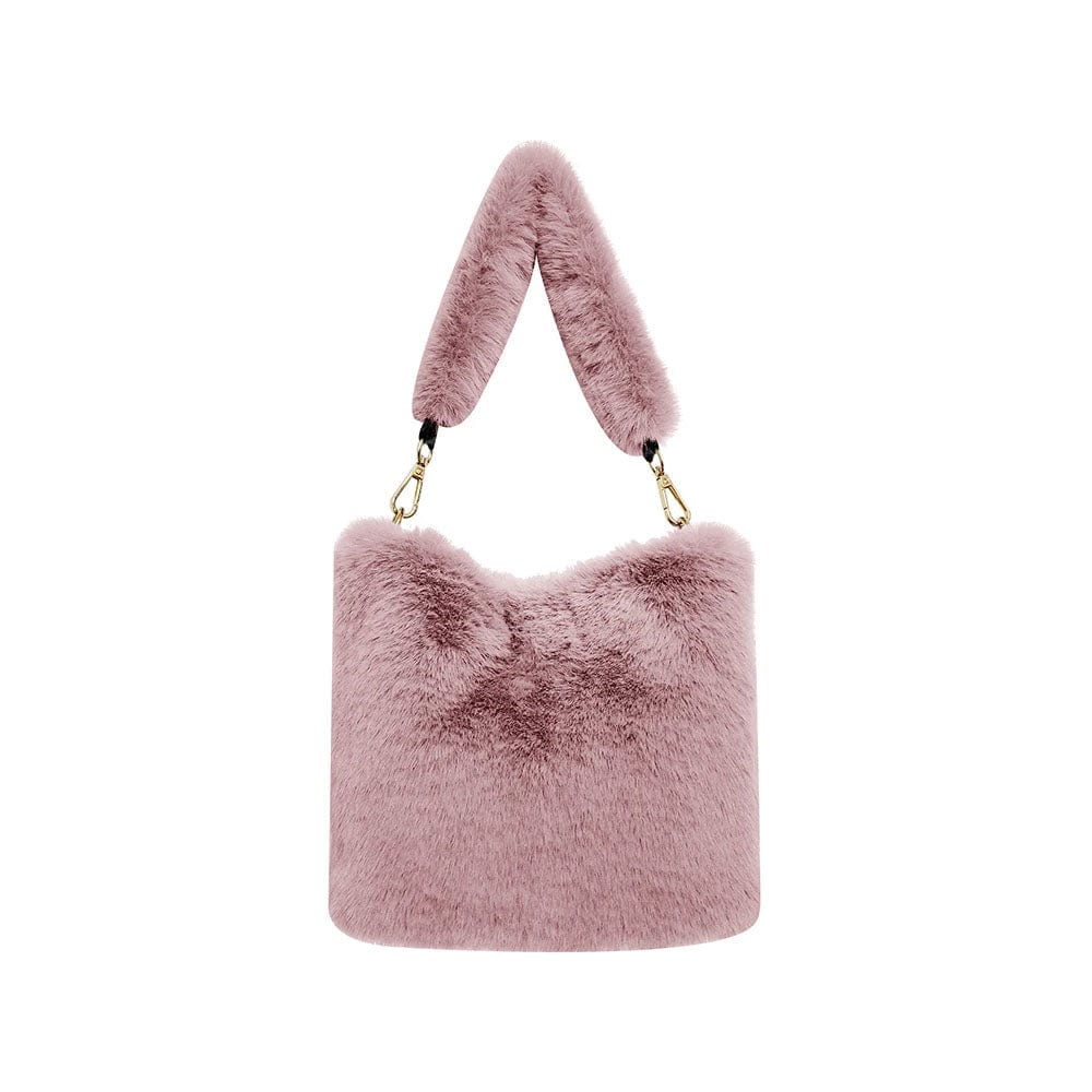 Elegant Faux Fur Minimalist Baguette Bag