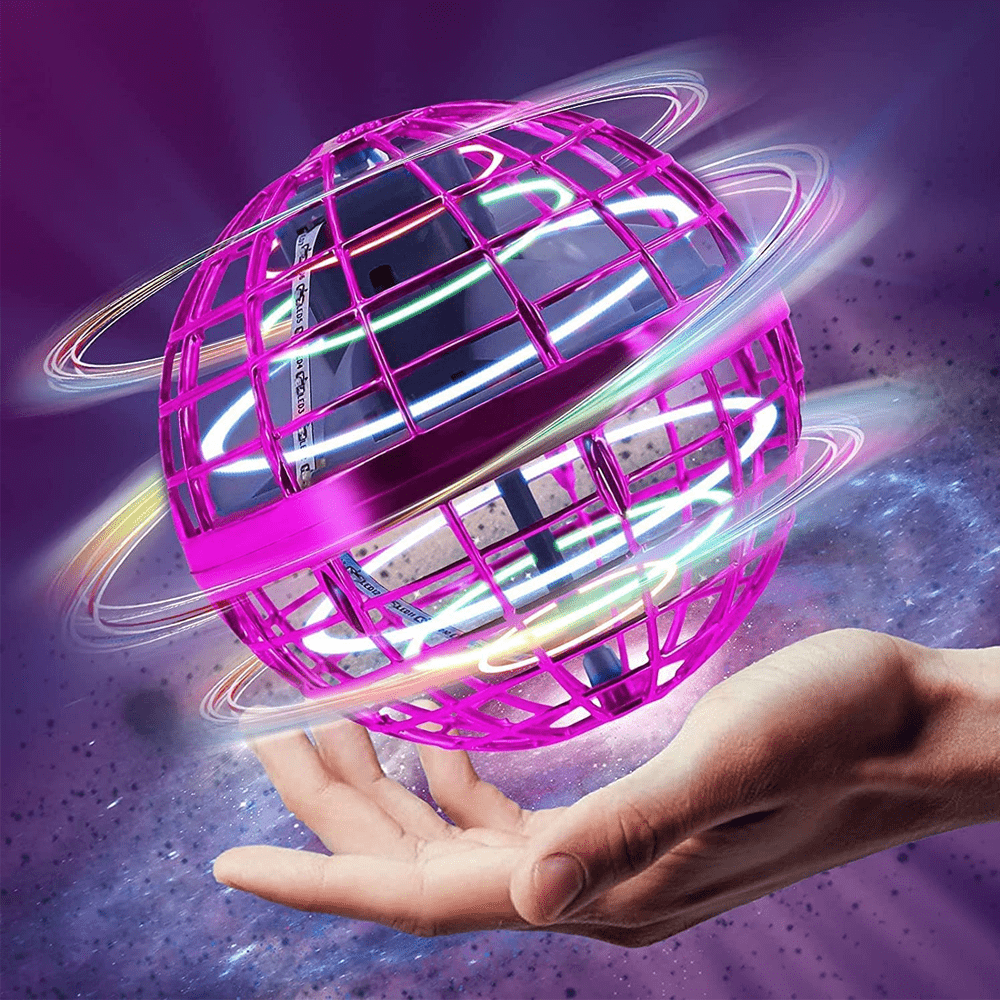 Gyro Sphere Flying Spinners with Dynamic RGB Light