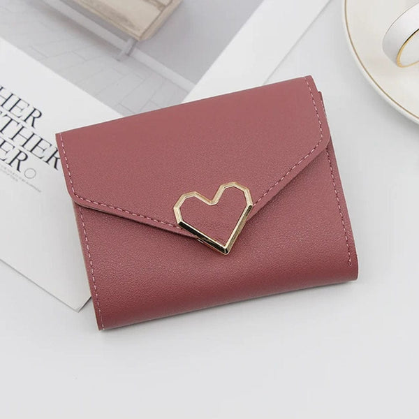 Chic Designed Wallet with Sleek Heart Buckle