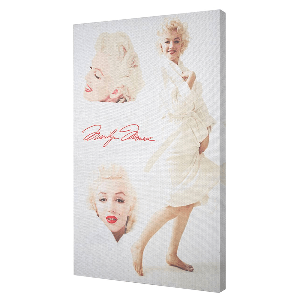 Marilyn Monroe in White Robe Canvas Wall Art