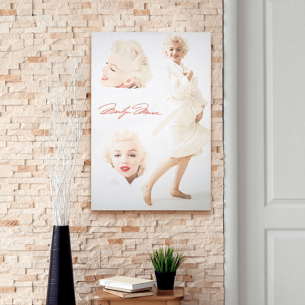 Marilyn Monroe in White Robe Canvas Wall Art