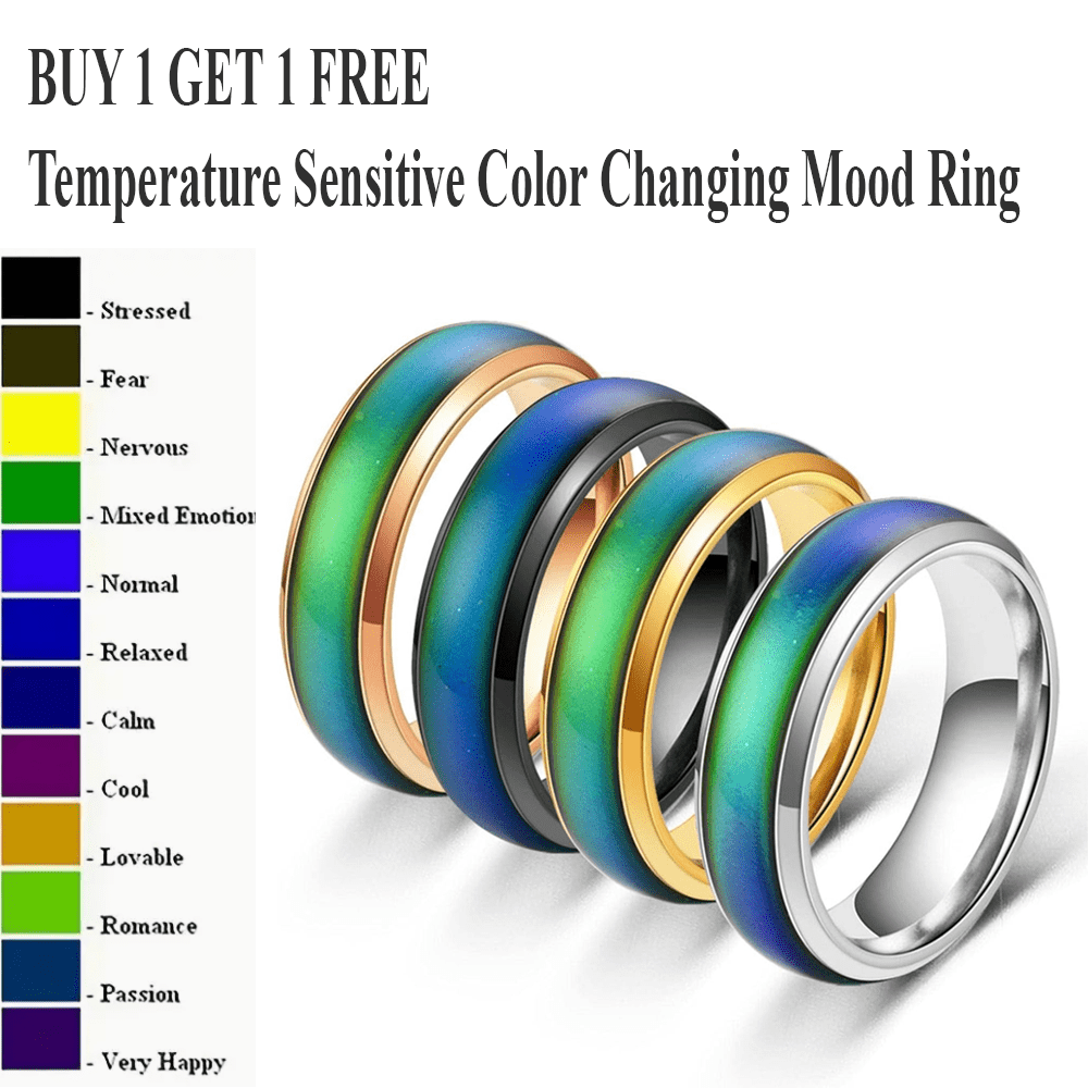 Buy 1 Get 1 Free Temperature Sensitive Color Changing Mood Ring