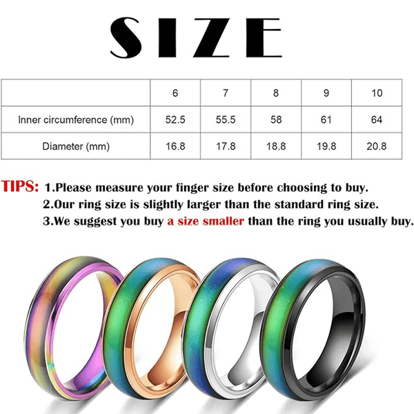 Buy 1 Get 1 Free Temperature Sensitive Color Changing Mood Ring