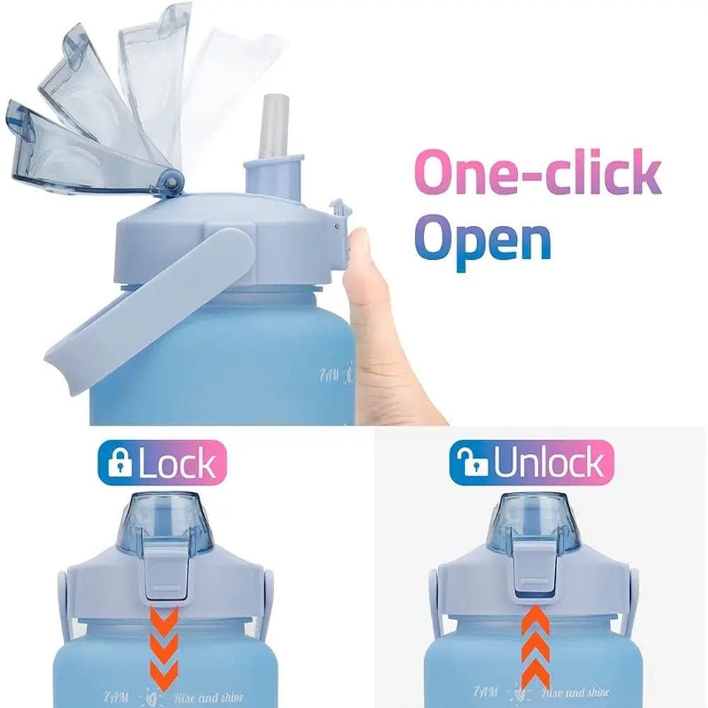 Two-Toned 64 Oz Motivational Water Bottles