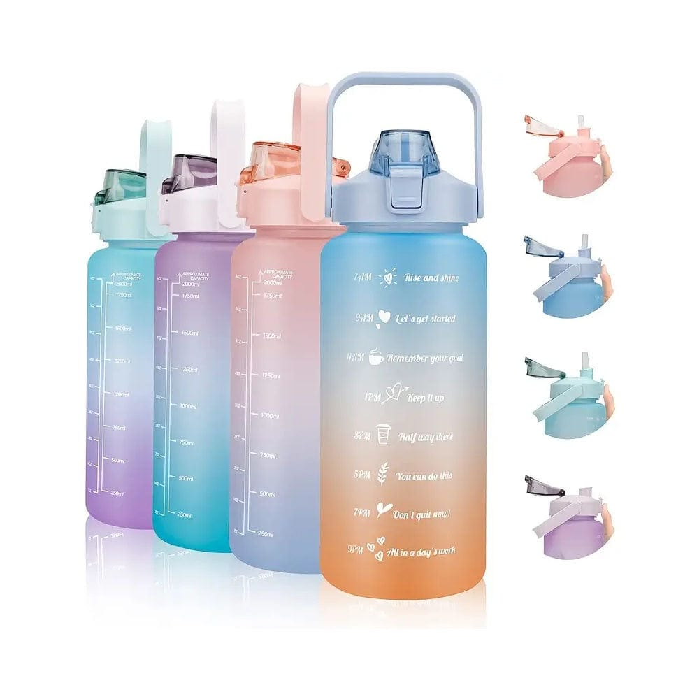 Two-Toned 64 Oz Motivational Water Bottles