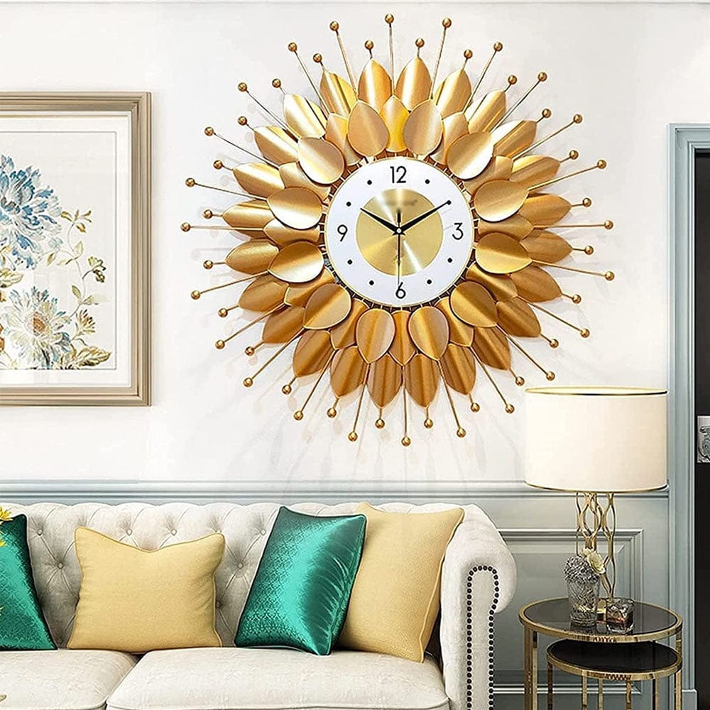Sun Art Aesthetic Metal Vintage Wall Clock