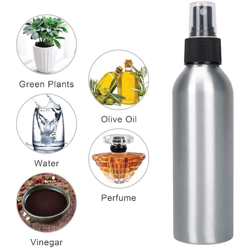 Deals Club 2PCS 80z Aluminium Spray Bottle with Black Fine Mist Sprayer Empty Refillable Container Travel Bottle for Kitchen Bathroom or Plants Water Sprayer