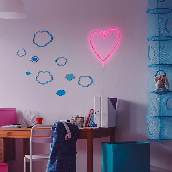 Pink Heart Neon LED Wall Light