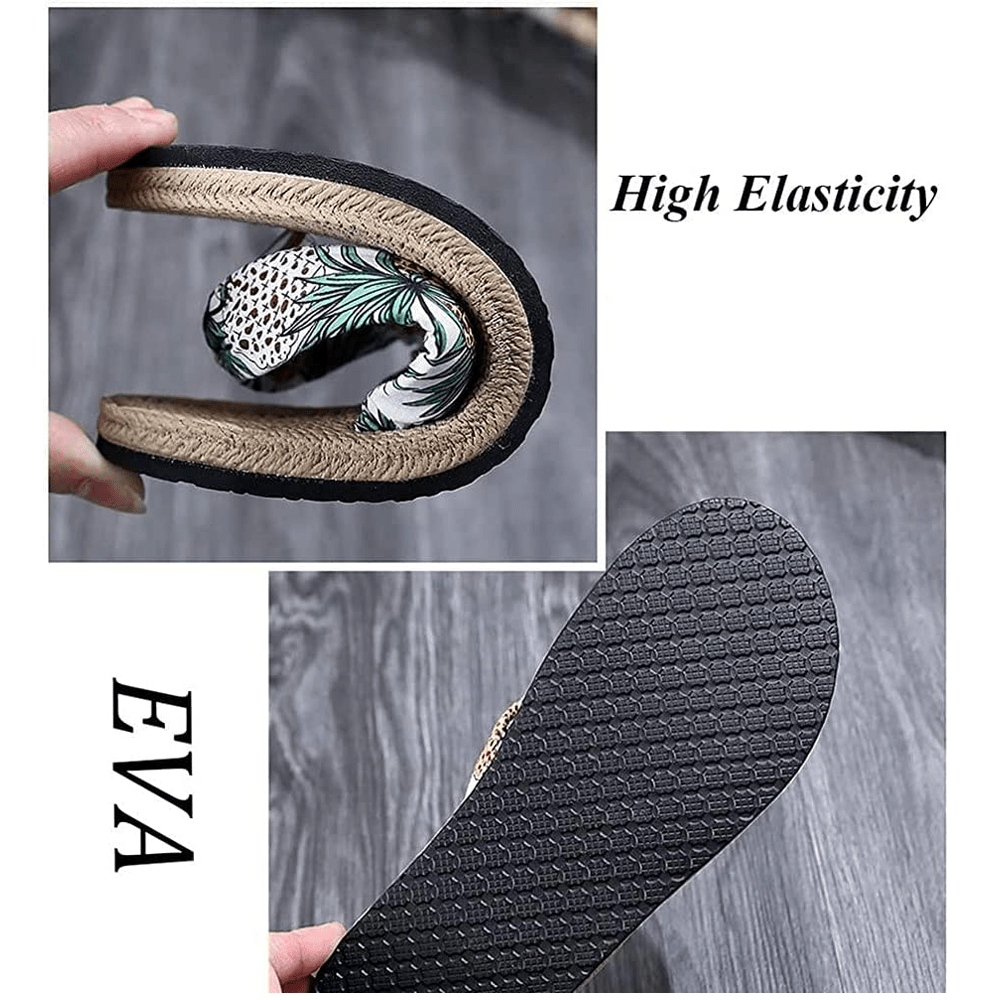 Korean Cotton Linen Flip Flops