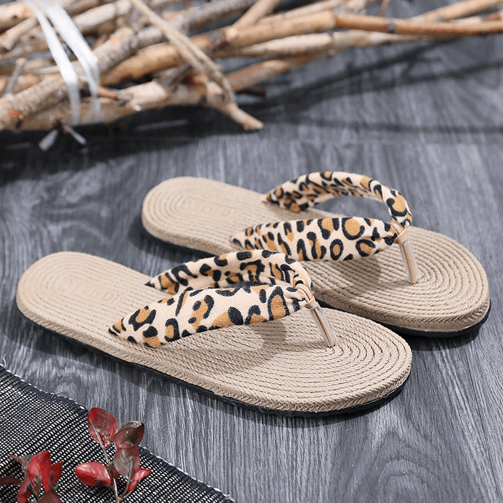 Korean Cotton Linen Flip Flops