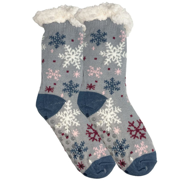 Winter Sherpa Thermal Socks snowflake Pattern  Warm Cozy Soft Multicolor for men and women