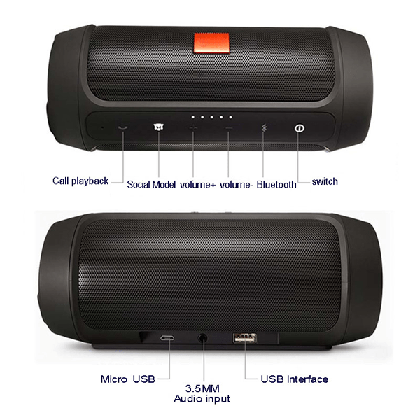 Charge 2+ Splashproof Wireless Portable Speaker with Subwoofer…