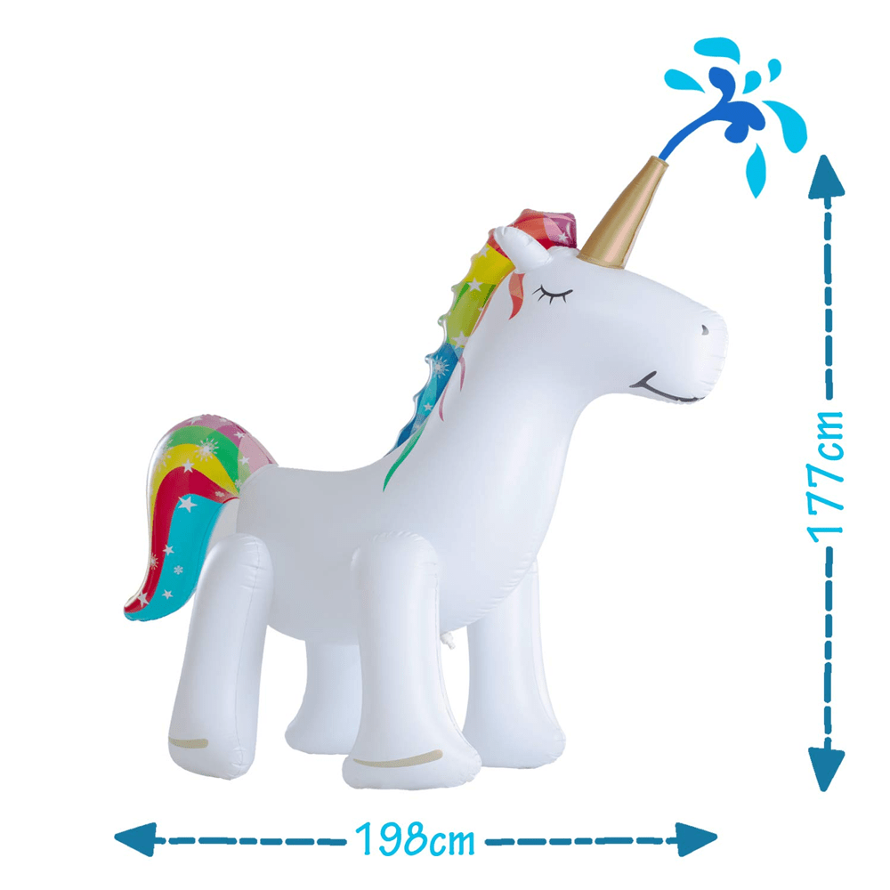 Giant Rainbow Unicorn Inflatable Sprinkler