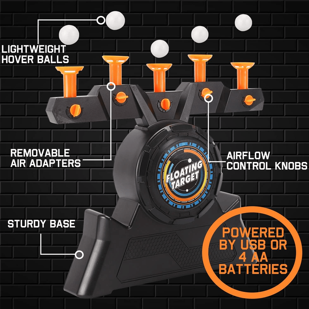 Nerf Compatible Floating Ball Target Set with Foam Guns Blaster Toy Gun