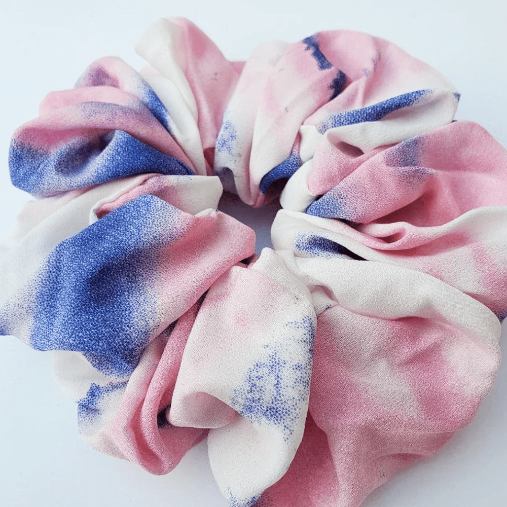 10 Pack Scunci Collection Luxurious Oversized Hair Statement Tie Dye Scrunchies