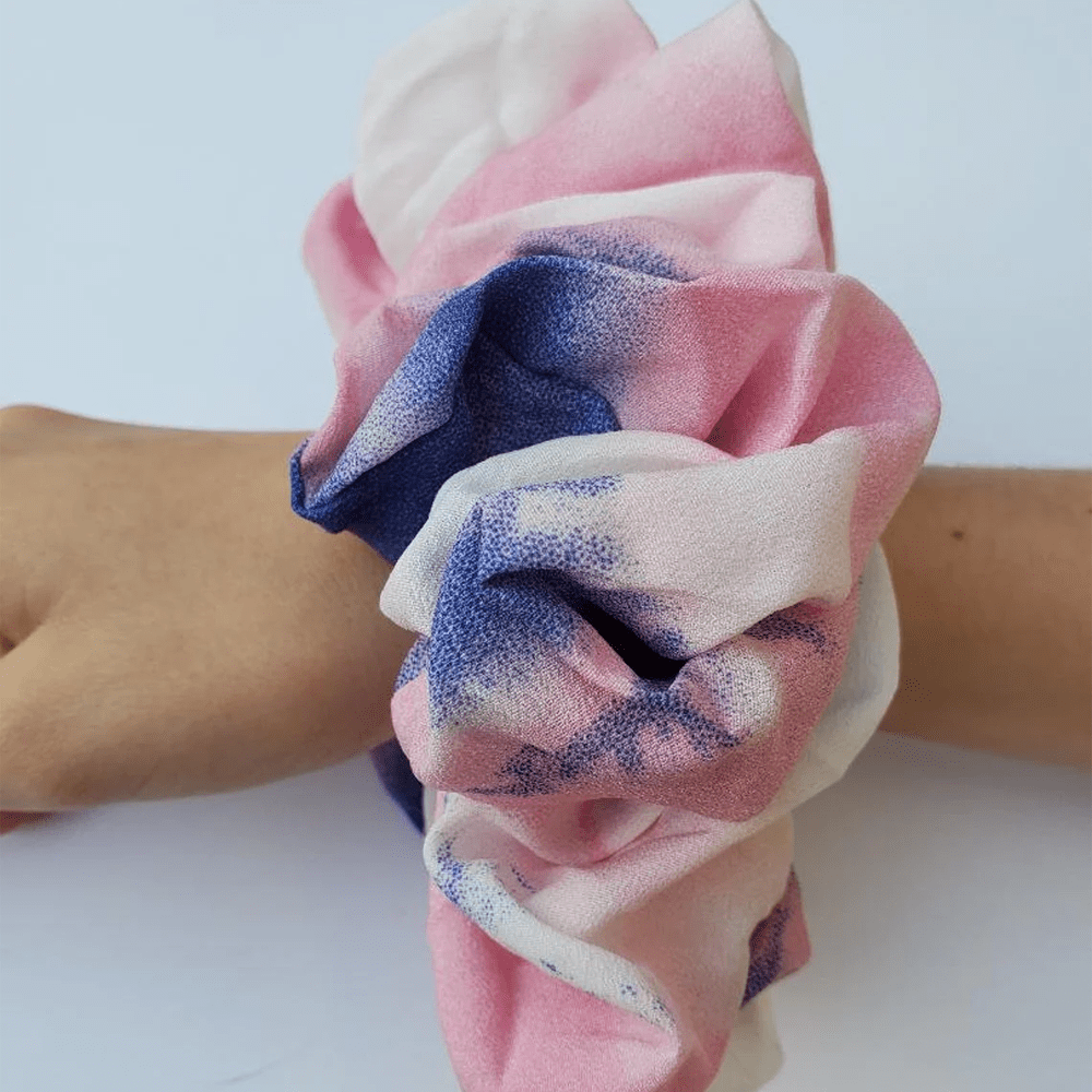 10 Pack Scunci Collection Luxurious Oversized Hair Statement Tie Dye Scrunchies