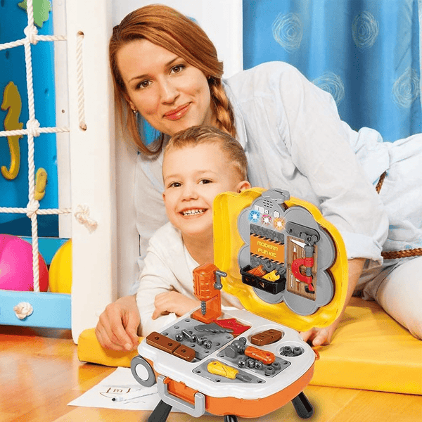 KIDS PLAY PRETEND MOBILE TOOL BENCH PLAYSET WITH LIGHT & SOUND