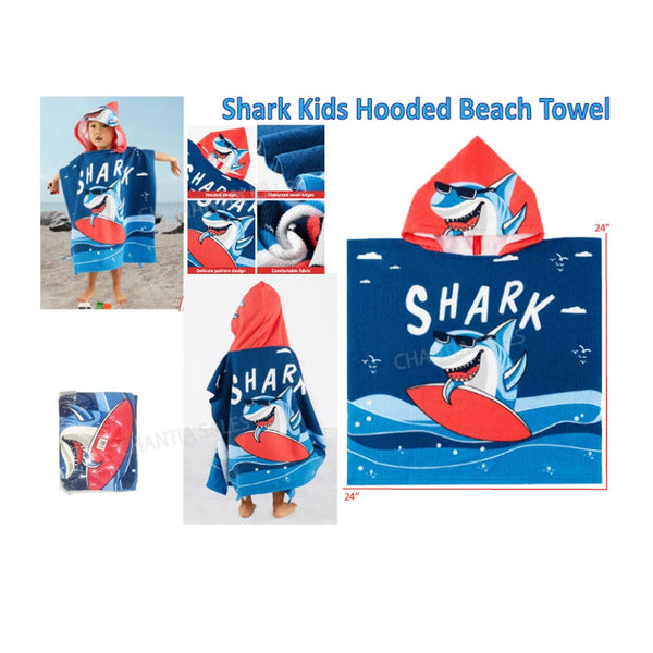 Kids' Hooded Poncho Towels - 6 Styles Available