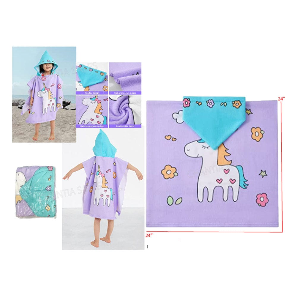 Kids' Hooded Poncho Towels - 6 Styles Available