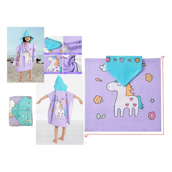 Kids' Hooded Poncho Towels - 6 Styles Available