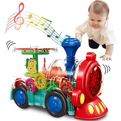 Gear Lighting Interactive Electric Train  Toy