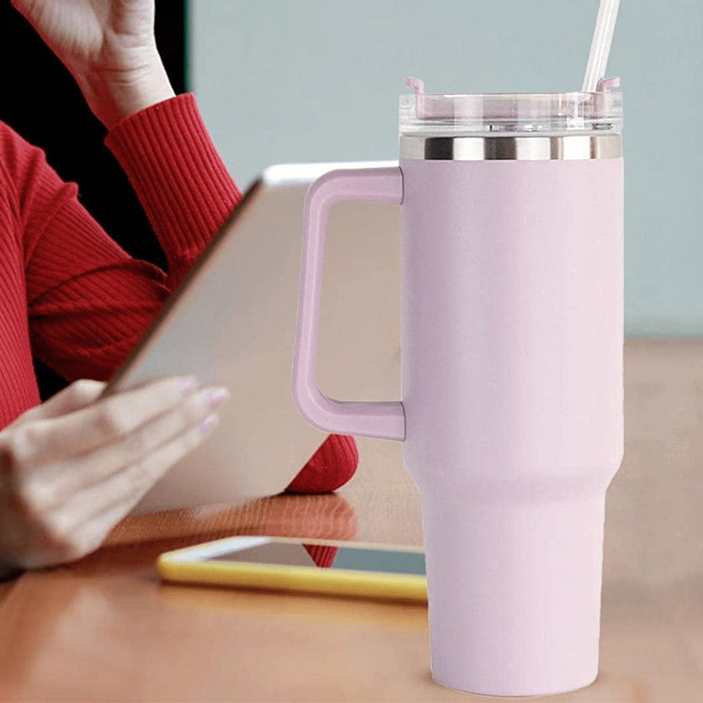 40 Ounce Stainless Steel Tumbler with Straw