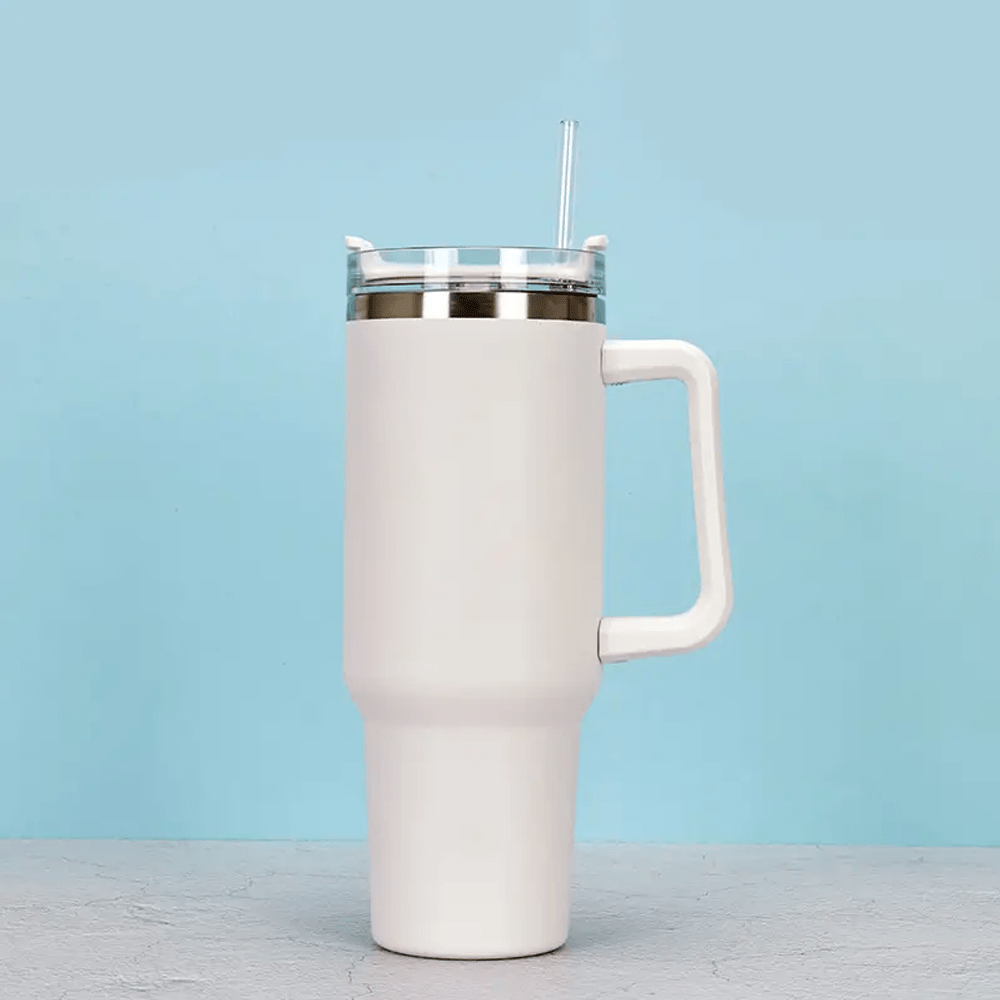 40 Ounce Stainless Steel Tumbler with Straw