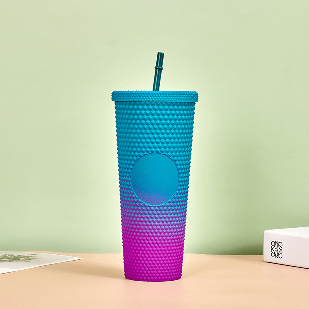 24 Oz Ombre Textured Double Walled Tumblers