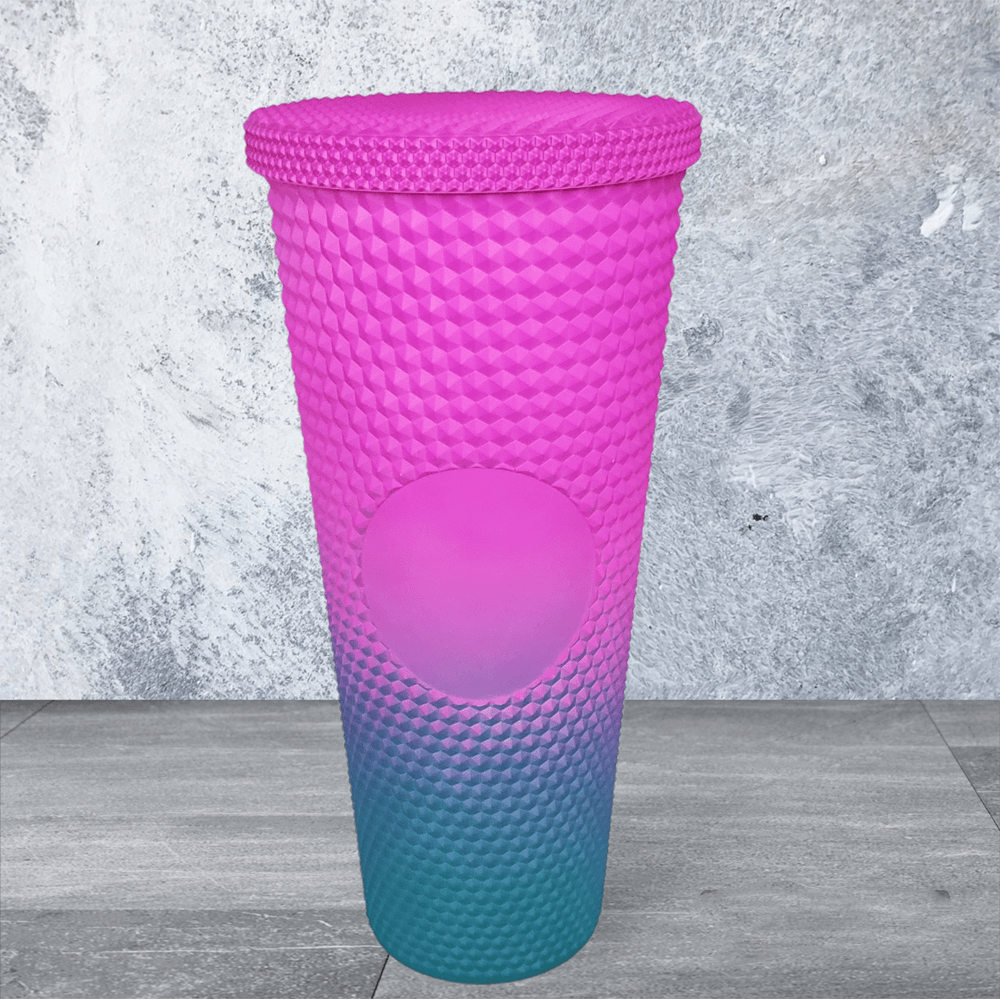 24 Oz Ombre Textured Double Walled Tumblers