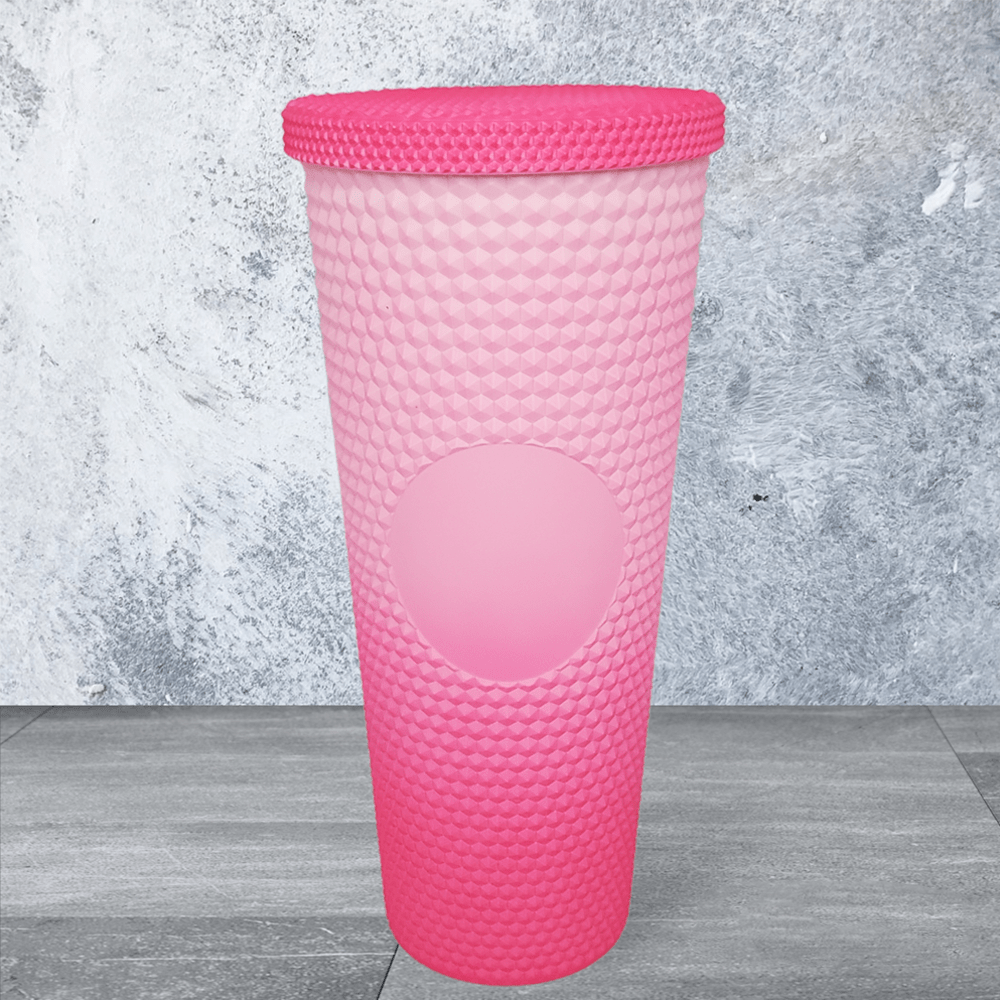 24 Oz Ombre Textured Double Walled Tumblers