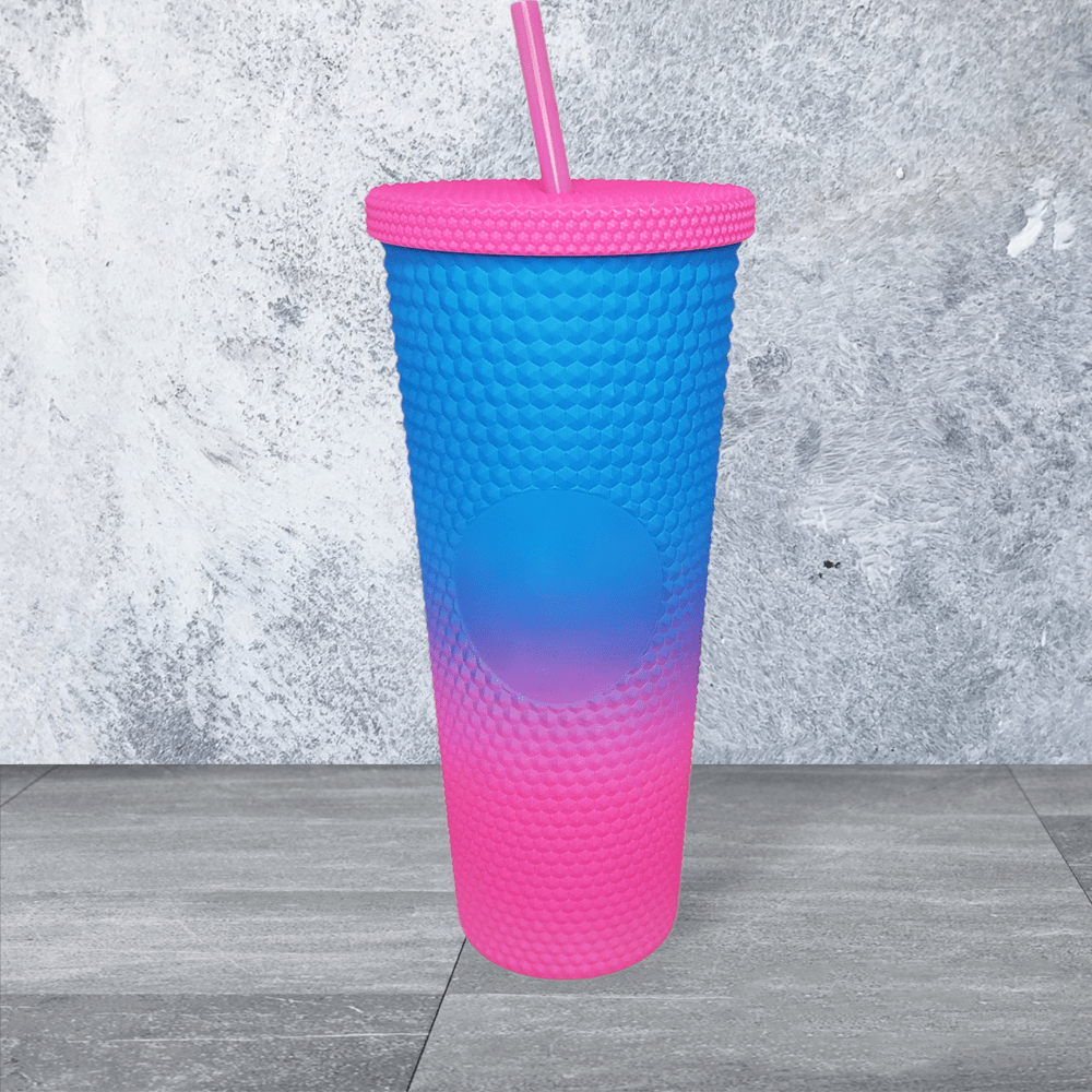 24 Oz Ombre Textured Double Walled Tumblers